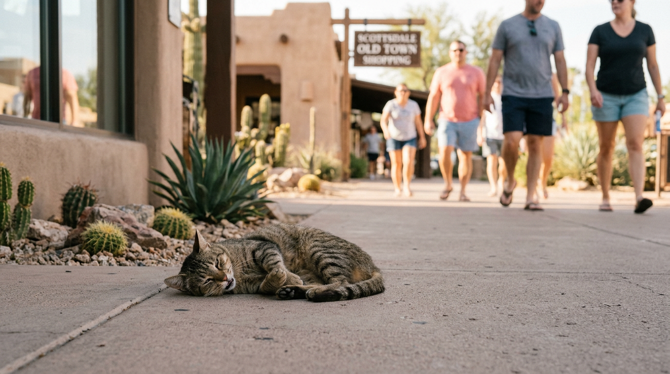 Cat showing facial signs of pain in Scottsdale Arizona