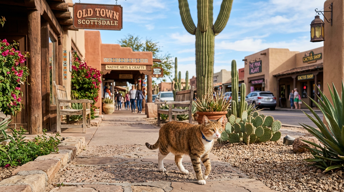 Kitty needing shots at a Scottsdale Arizona Vet