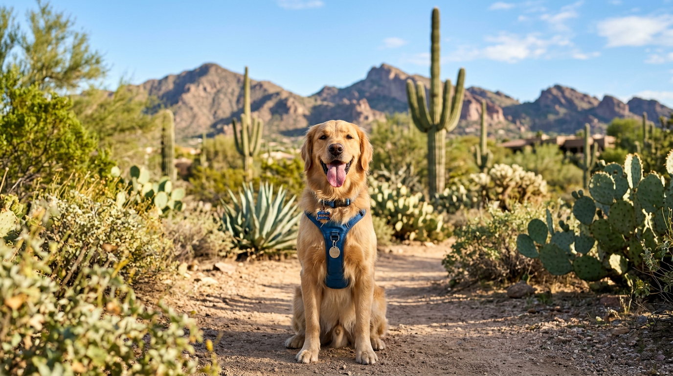 Smiling dog with healthy teeth